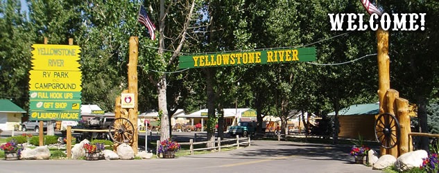 Yellowstone River RV Park and Campground Entrance